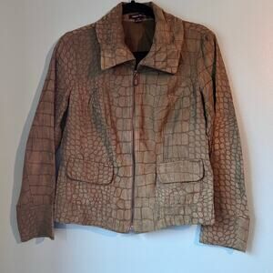 Tribal Studio women’s zip jacket career size Medium Petite Green